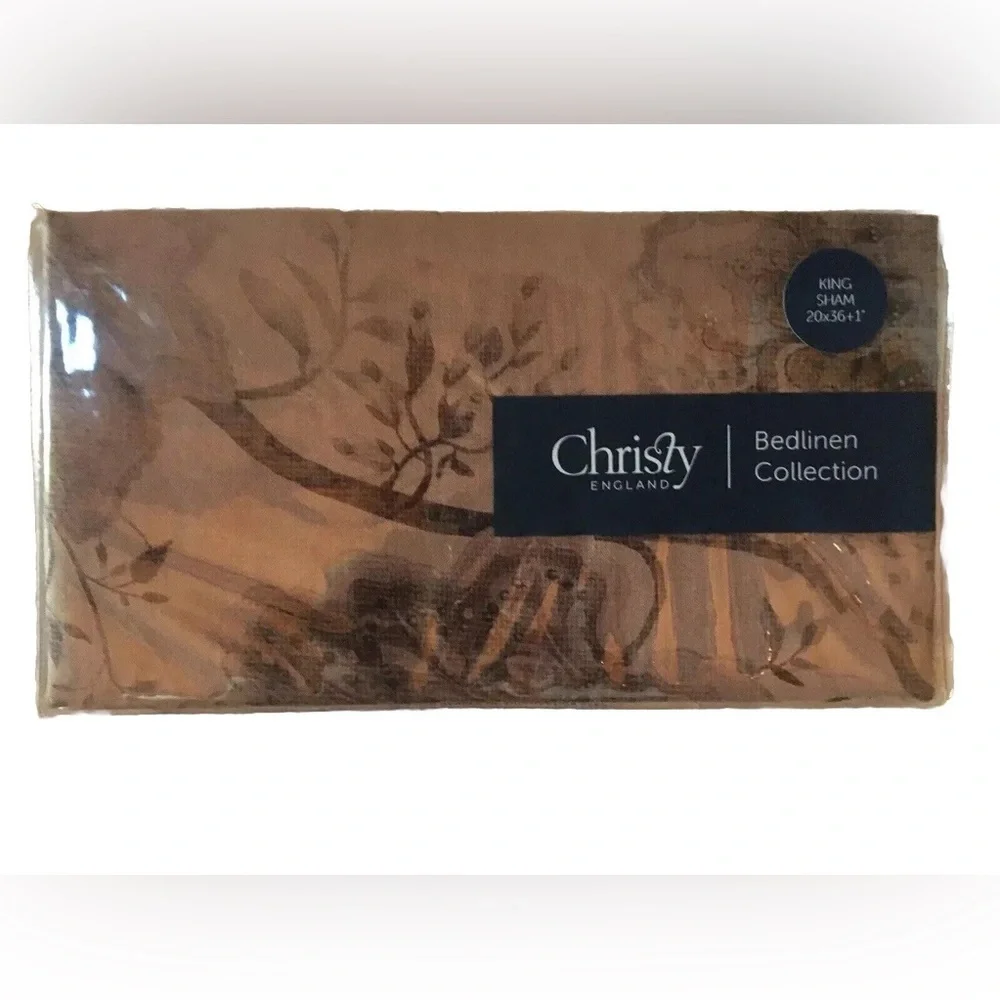 Christy of England Regency Floral King Duvet and Shams in Blush Linen Blend